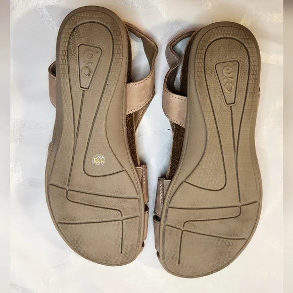 Earth Origins Etbirdine Comfort Support Tan Leather Slip On Sandal Size 7M - Picture 10 of 10